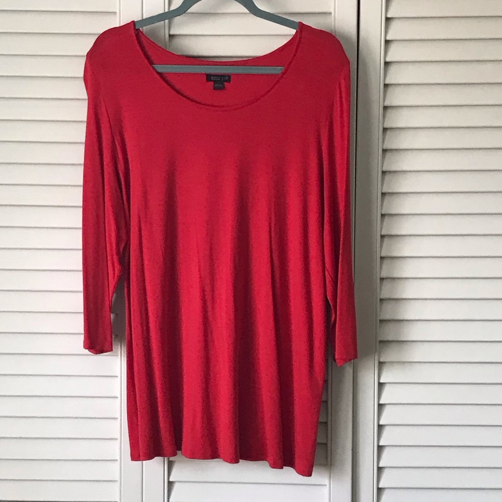 J. Jill Vibrant Red Long Sleeve Women's Top